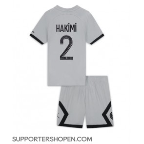 Paris Saint-Germain Achraf Hakimi #2 Bortatröja Barn 2022-23 Kortärmad (+ korta byxor)